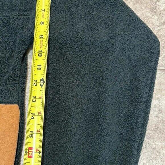 Vintage Fleece Jacket Made In USA 80s 90’s Forest Green Full Zip Depoe Bay Large - Picture 11 of 12